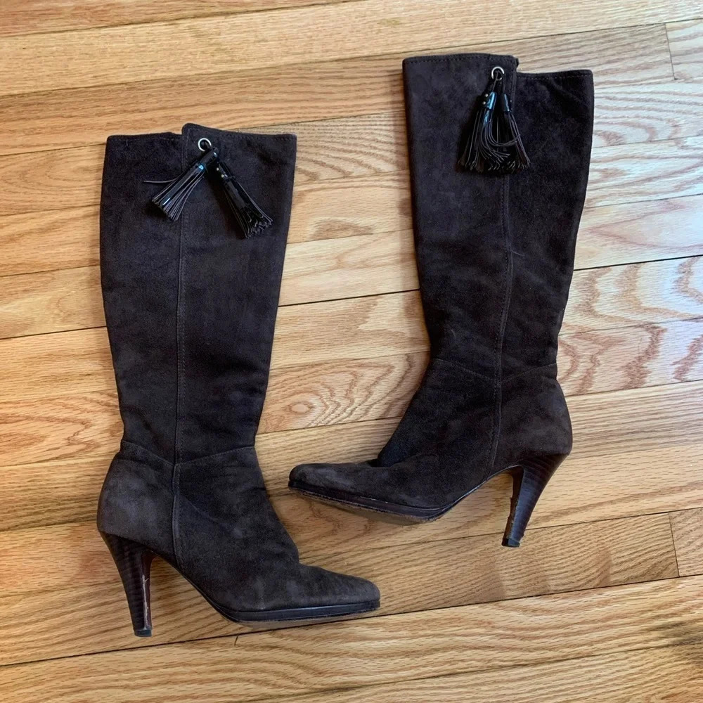 Cole Haan Brown Suede Boot Heals